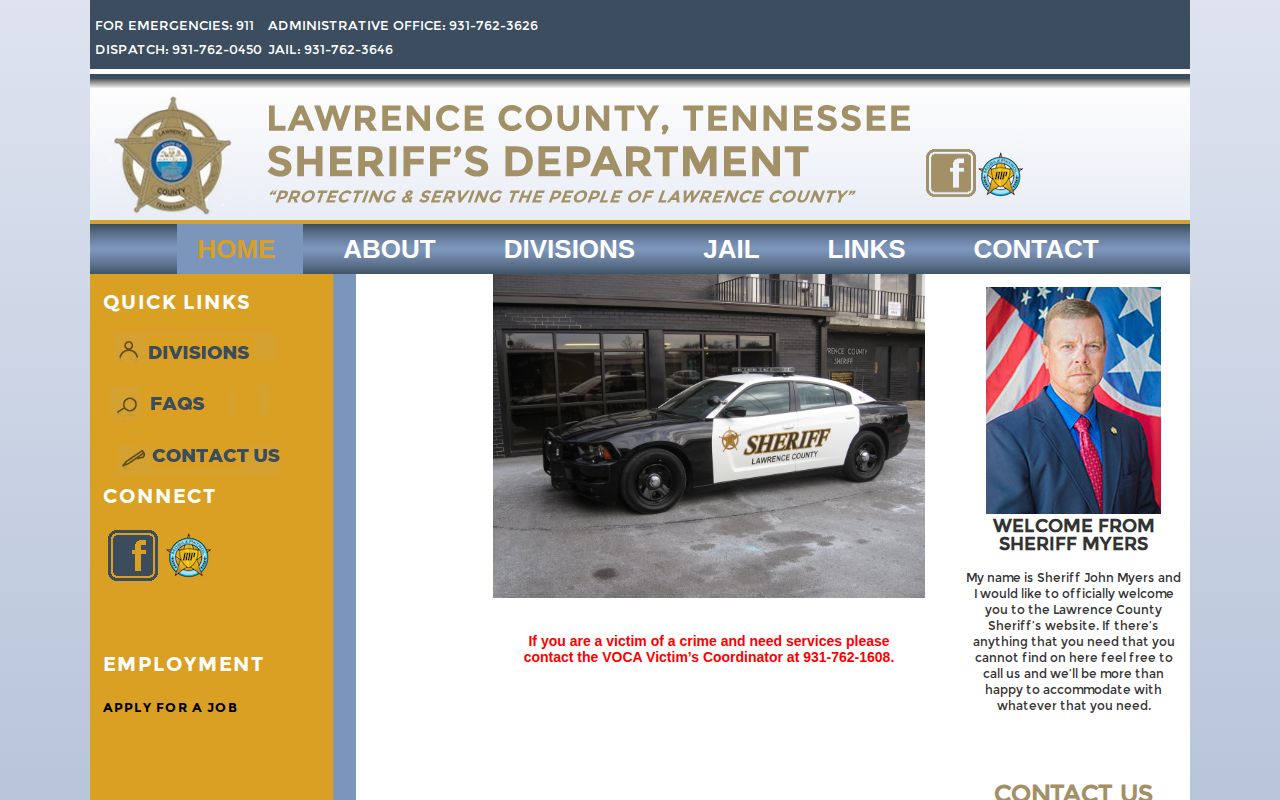Lawrence County Sheriff navigation and arrest log source